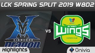 KZ vs JAG Highlights Game 1 LCK Spring 2019 W8D2 KingZone DragonX vs Jin Air GreenWings by Onivia