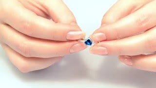 Кольцо серебряное с сапфиром нано "Агния"