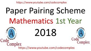 Intermediate level - Mathematics Paper Pairing Scheme 2018 - Math scheme 2018 1st Year