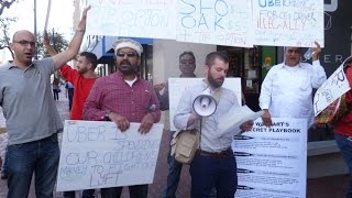 UBER Stop Lying And Cheating Us!  Drivers Protest At UBER World Headquarters In SF