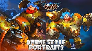Mobile Legends Hero Anime Style Portraits