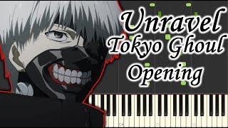 Tokyo Ghoul (トーキョーグール) - Unravel | Synthesia Piano Tutorial
