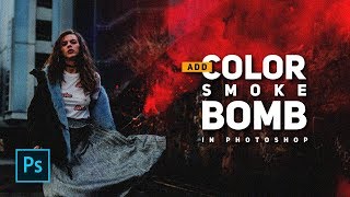 How to Add Color Smoke Bomb in Photoshop - Urban street photography - Photoshop Tutorials