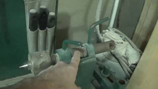 Обзор самодельного токарного станка по дереву. Overview of a homemade wood lathe.