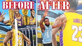Re-Painting & Fixing Lebron James SABOTAGED Art Mural In Los Angeles!