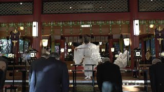 新型コロナ終息祈願　熱海 来宮神社 節分祭２０２１　剣と鋒の舞
