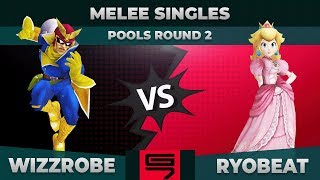 Wizzrobe vs Ryobeat - Melee Singles: Pools R2 Winners Semifinal - Genesis 7 | Cpt Falcon vs Peach