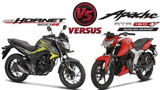 2018 TVS Apache RTR 160 4v VS Honda CB hORNET 160R Special Edition |FULL COMPARISON | HINDI