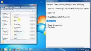 Firefox is already running but is not responding