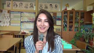 Шуточное интервью с подменой вопросов на выпускном вечере.