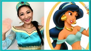 Disney's Princess Jasmine Makeup Tutorial (Halloween Makeup, Hair, Costume)