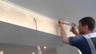 как красить карниз ( галтели ) под натяжной потолок! / how to paint the eaves