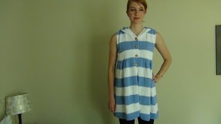 Knitted Sleeveless Jacket with Hoodie