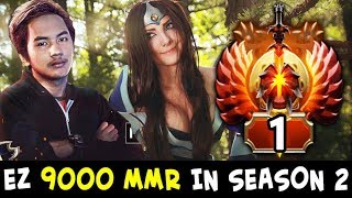 EZ calibration for TOP-1 in Dota — InYourDream got 9000 MMR