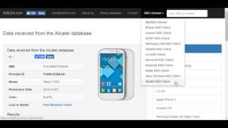 Alcatel ID Provider and warranty check by IMEI