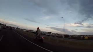 Training for the Dakar Rally on the Northern Motorway