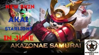 AKAZONAE SAMURAI Upcoming New Starlight Skin of AKAI in June. Mobile Legends