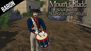 Mount and Blade Warband Napoleonic Wars - The Band Attacks!  Drummers, Bagpipes, Line Battles!?