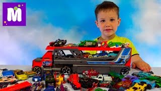 Хот Вилс машина большой автовоз стреляет машинками / много машинок Hot Wheels