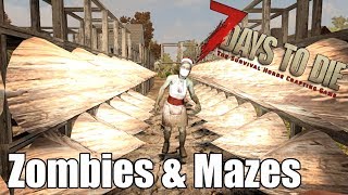 7 Days to Die - Zombies in Mazes - Zombie Pathfinding Tests