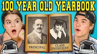 TEENS REACT TO A 100 YEAR OLD YEARBOOK?!