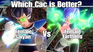 Xenoverse 2 CaC Character Test! Female Saiyan Vs. Female earthling! Which race is truly the best?