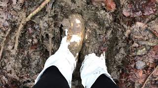 Kate's new white boots getting muddy :)