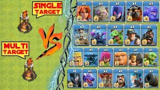 Max Inferno VS All troops || BATTLE of Single-Target Inferno Tower vs Multi-Target Inferno Tower