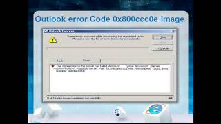 Repair outlook error code 0x800ccc0e