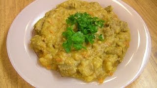 Гороховая каша с мясом - видео рецепт