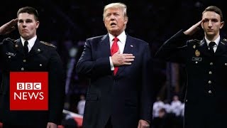Did President Trump forget the words to the national anthem? - BBC News