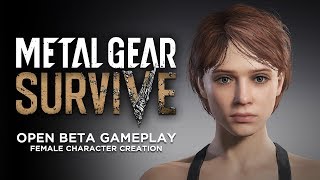 Metal Gear Survive Open Beta Gameplay - Female Character Creation