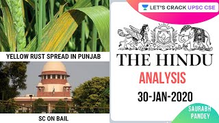 30-Jan-2020 | Daily Current Affairs | The Hindu Analysis | UPSC CSE 2020/2021/2022 | Saurabh Pandey