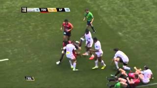 Digby Ioane carga a Bryan Habana el Toulon-Stade Francais