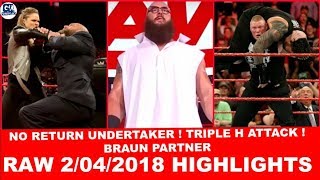 Undertaker No Return ! Raw 2/04/2018 Highlights ! What Will Happen to John Cena