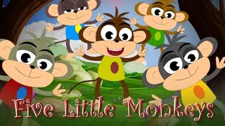 Five Little Monkeys Jumping On The Bed | Children Nursery Rhyme | Songs