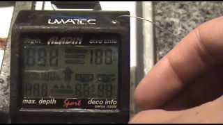How to reset Uwatec Aladin Sport dive computer (same as Pro mode)