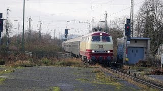Eisenbahnverkehr in Krefeld HBF Mit Br 218 111 186 1428 155 189 425 275 442 482 266