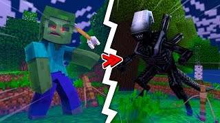 Minecraft: TRANSFORMANDO UM ZOMBI EM ALIEN - ALIEN VS PREDATOR‹ DONAT3LO ›