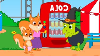 Famille d'Écureuil - Comment Allumer La Machine à Cola Vidéos Animé 2021 en Français 13+