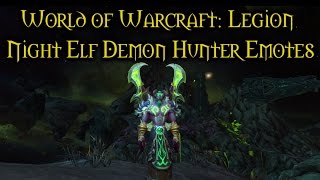World of Warcraft: Legion Alpha Night Elf Demon Hunter Emotes