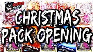 INSANE CHRISTMAS WWE SUPERCARD PACK OPENING - TOO MANY PROS!