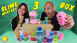 SLIME MYSTERY BOX 3 Caja misteriosa Mega Haul de Slimes Unicornio Unboxing de Slimes Jordi y Bego!!