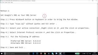 How To Fix 'ERR NAME NOT RESOLVED Error' in Google Chrome Browser