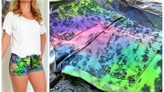 DIY Shorts! Paint Splattered Inspired!