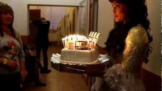 Мария Берсенева. День Рождения у гримерки Театра Киноактера