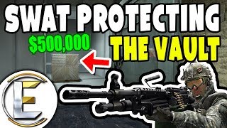 SWAT Protecting The Vault - GMOD DarkRP (They Tried To Rob The Bank But We Put On Lockdown)