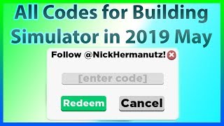 All Codes for Building Simulator | 2019 May