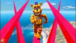 ULTIMATE ROCKSTAR ANIMATRONIC DEATHRUN! (GTA 5 Mods FNAF RedHatter)