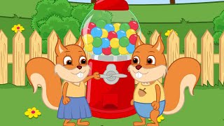 Famille d'Écureuil - Machine à Gommes vs Faire Glisser Dessin Animé 2020 en Français